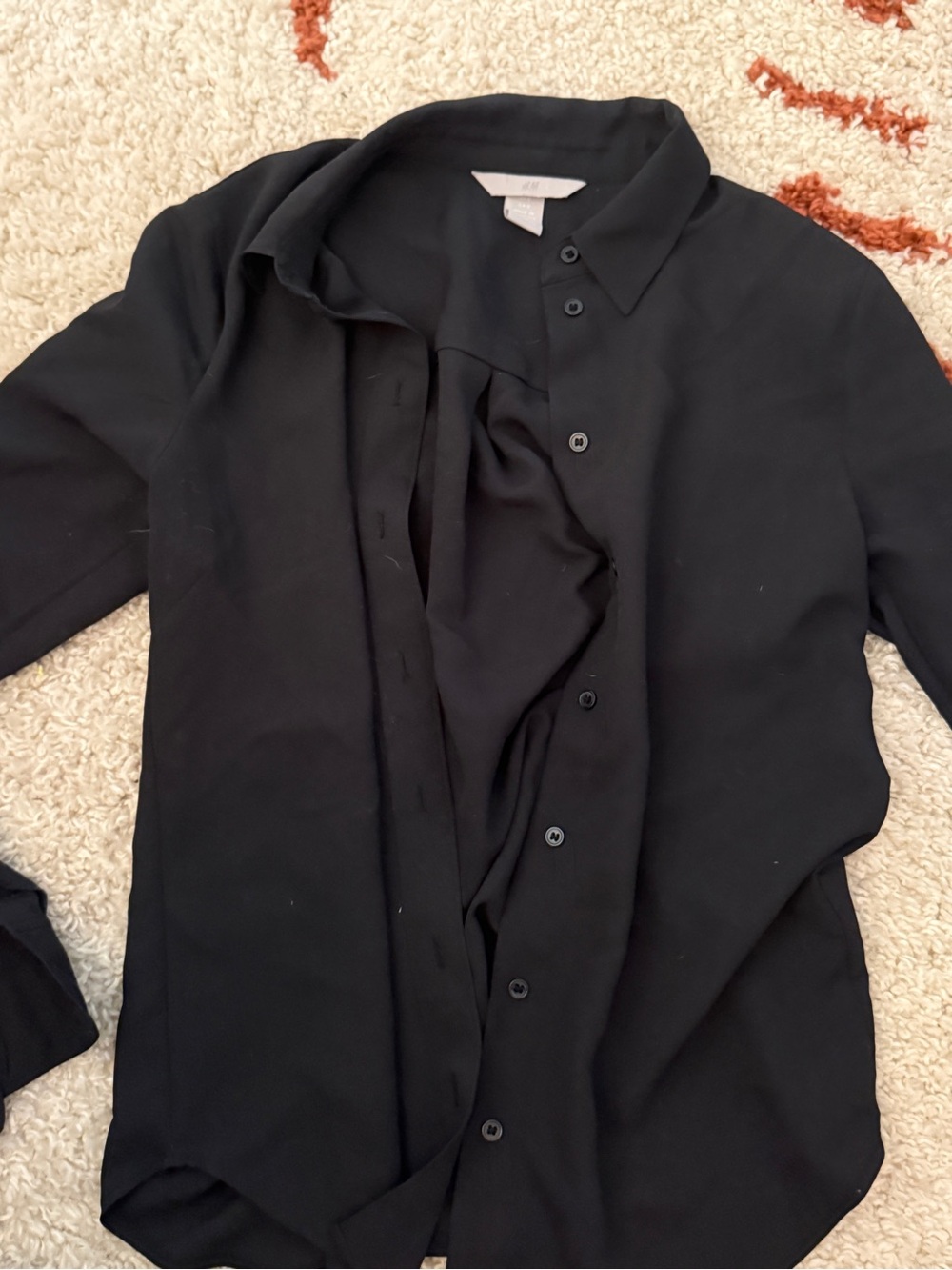 H&M Black Button-Down Shirt